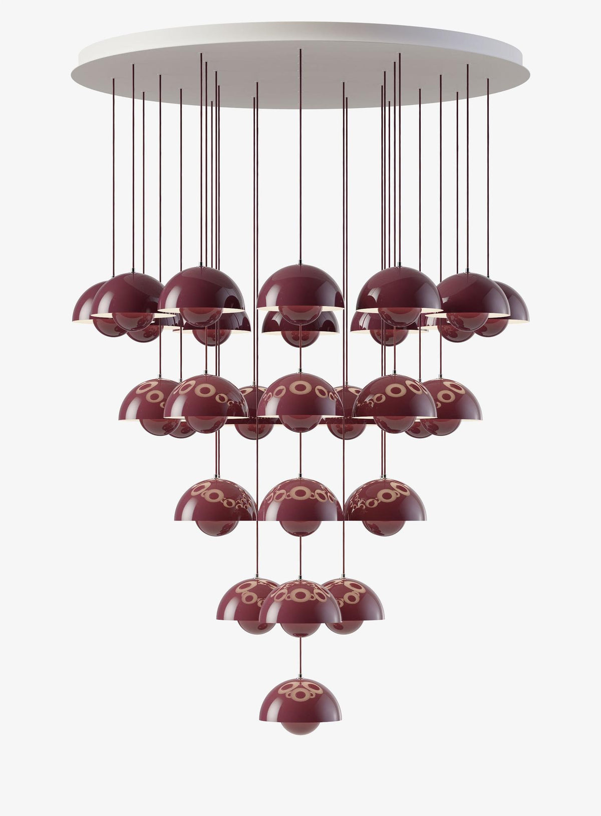 Suspension Flowerpot Chandelier VP1 - 31 pendants - &amp;Tradition-Prune-The Woods Gallery