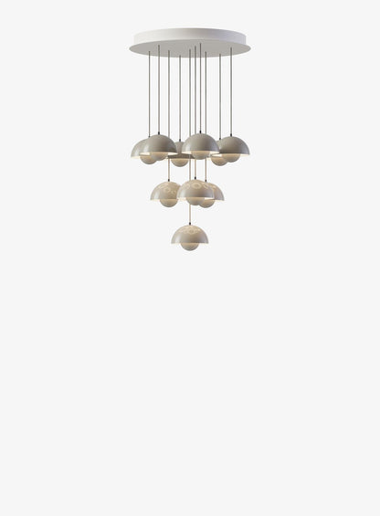 Suspension Flowerpot Chandelier VP10 - 10 pendants - &amp;Tradition-Beige gris-The Woods Gallery