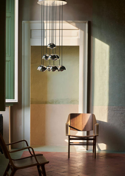 Suspension Flowerpot Chandelier VP10 - 10 pendants - &amp;Tradition-Bleu cobalt-The Woods Gallery