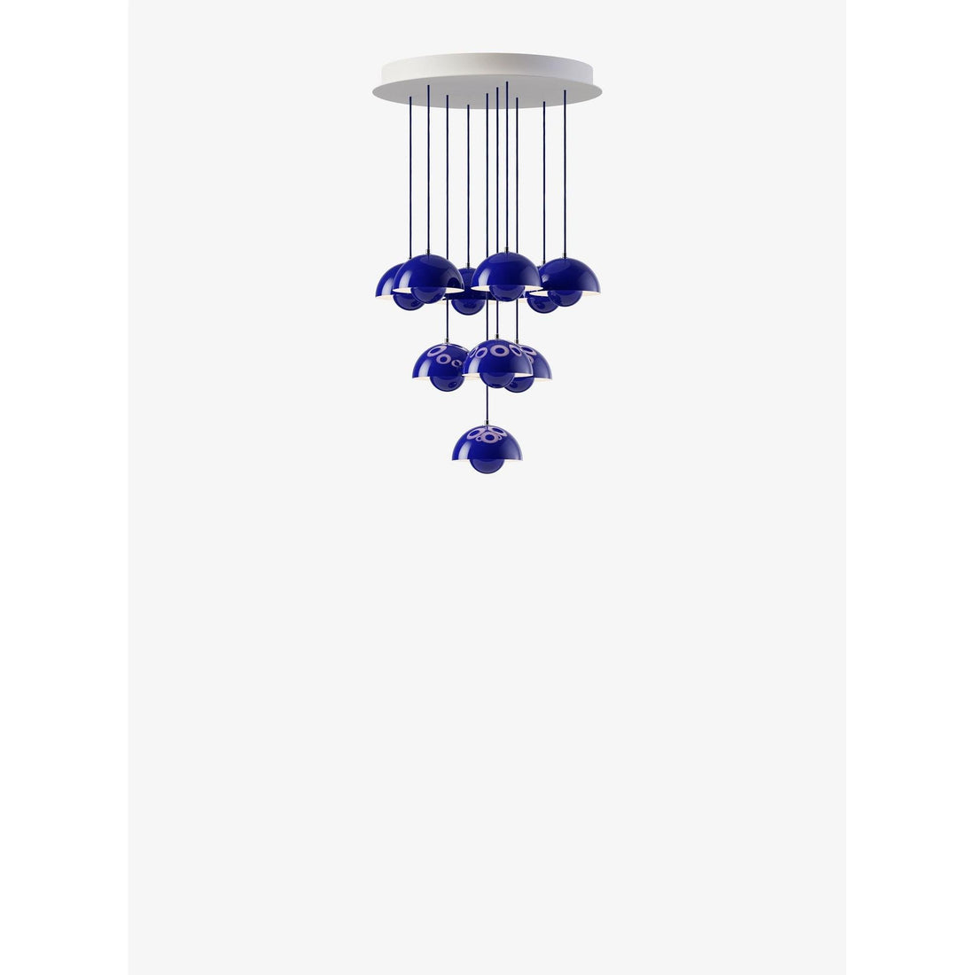 Suspension Flowerpot Chandelier VP10 - 10 pendants - &amp;Tradition-Bleu cobalt-The Woods Gallery