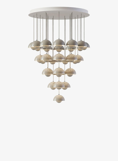 Suspension Flowerpot Chandelier VP10 - 31 pendants - &amp;Tradition-Beige gris-The Woods Gallery