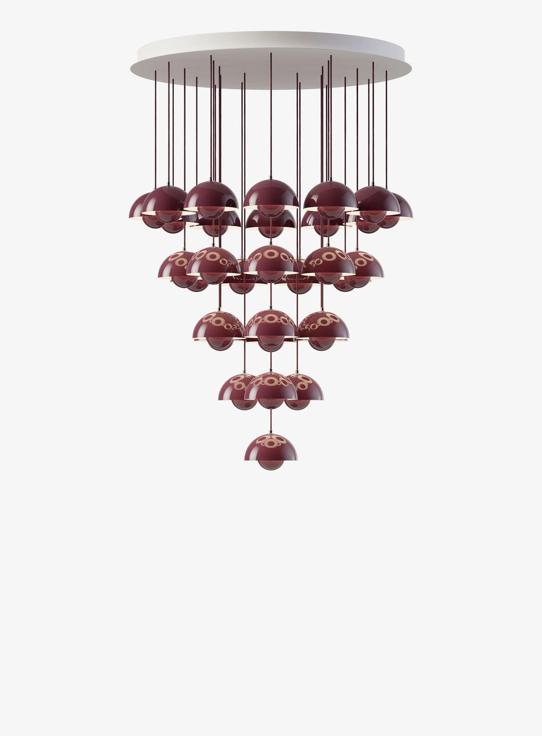 Suspension Flowerpot Chandelier VP10 - 31 pendants - &amp;Tradition-Prune-The Woods Gallery