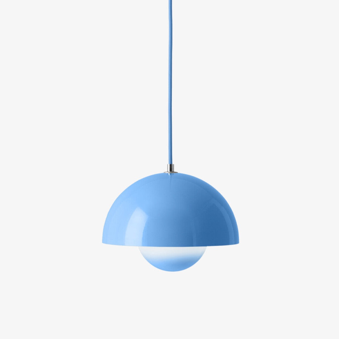 Suspension Flowerpot VP2 de Verner Panton - &amp;Tradition-Bleu piscine-The Woods Gallery