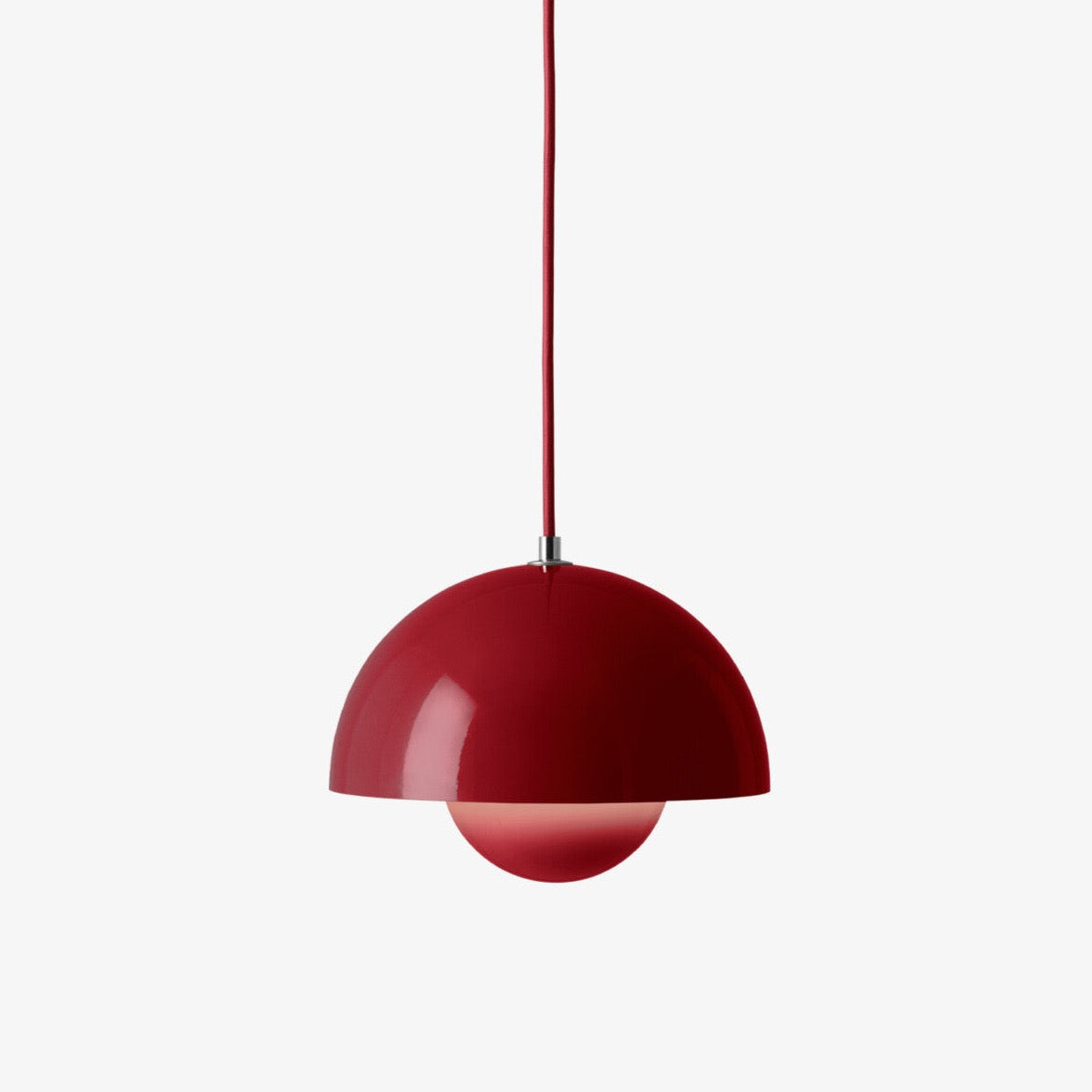 Suspension Flowerpot VP2 de Verner Panton - &amp;Tradition-Rouge vermillon-The Woods Gallery