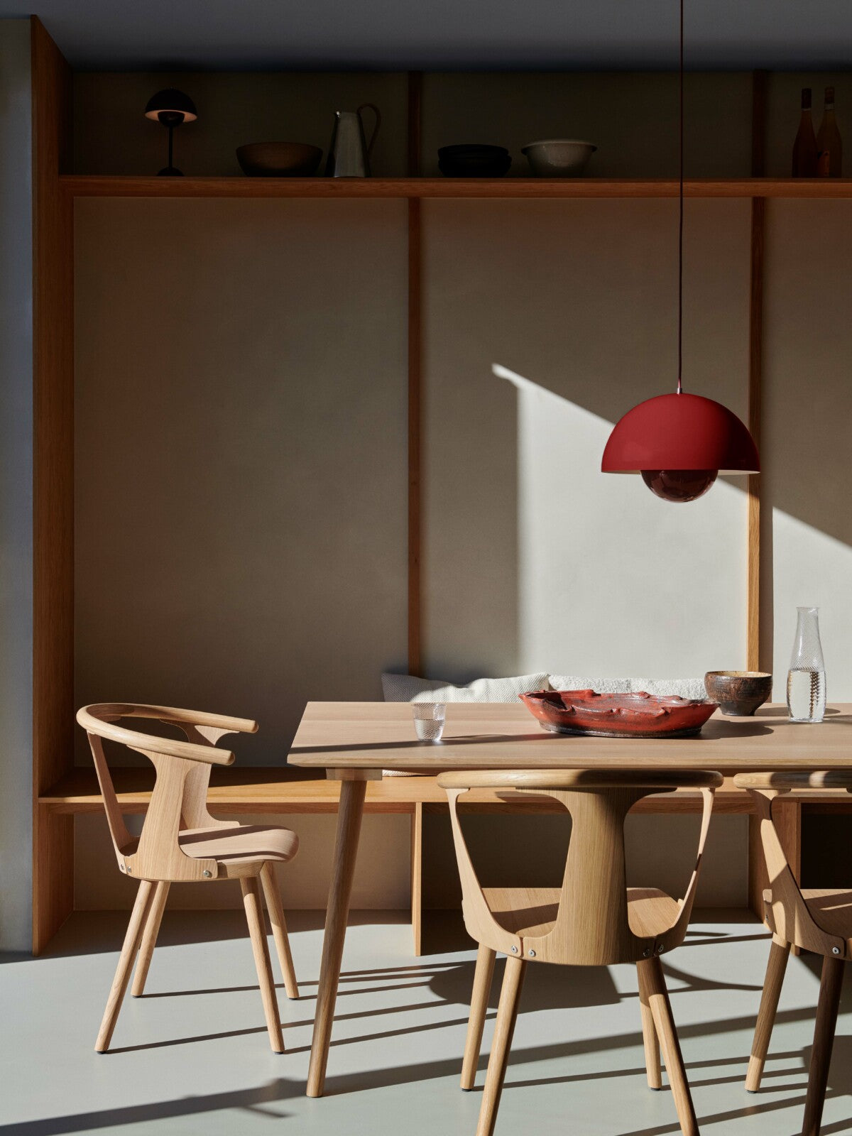 Suspension Flowerpot VP7 de Verner Panton - &amp;Tradition-Motif noir &amp; blanc-The Woods Gallery