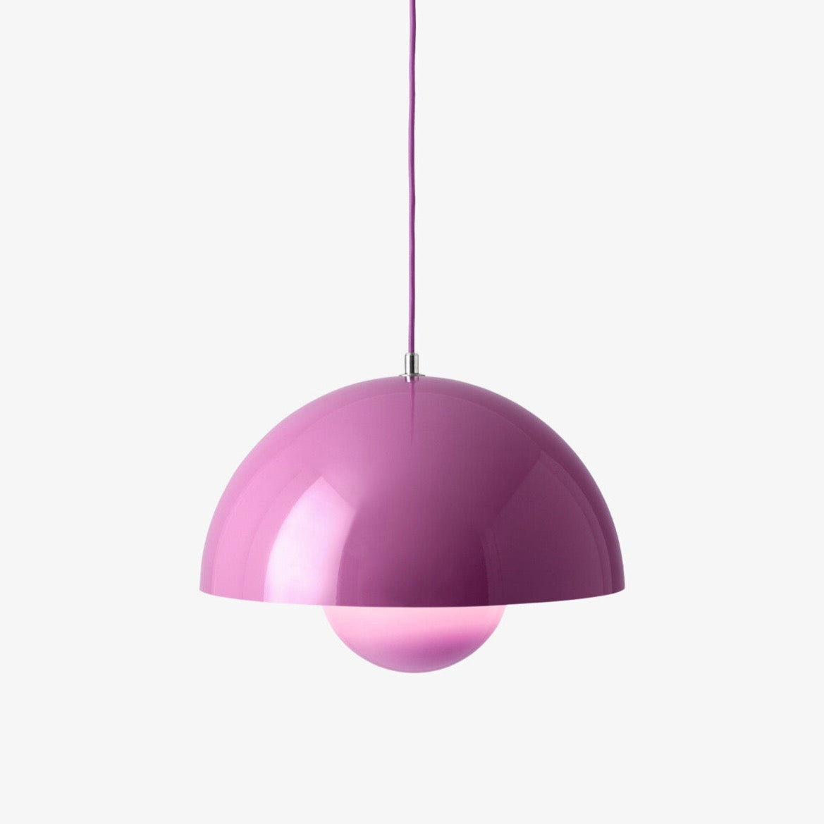 Suspension Flowerpot VP7 de Verner Panton - &amp;Tradition-Rose acidulé-The Woods Gallery