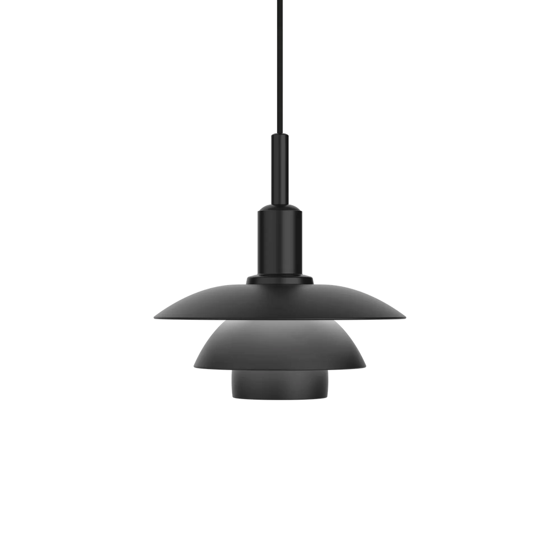 Suspension PH 3/3 de Poul Henningsen - Louis Poulsen-Métal noir-The Woods Gallery