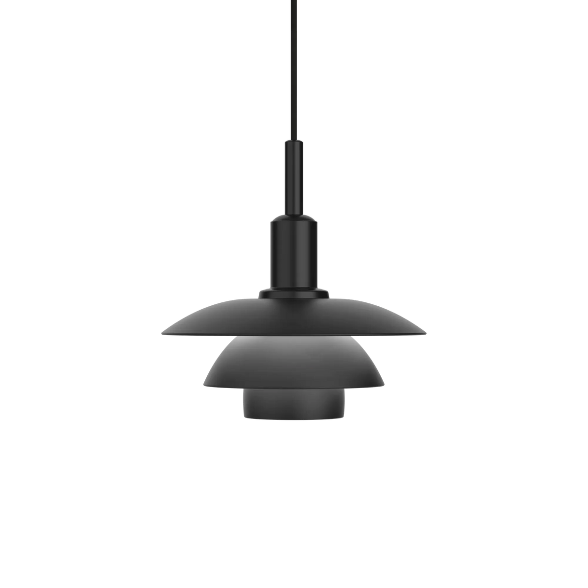 Suspension PH 3/3 de Poul Henningsen - Louis Poulsen-Métal noir-The Woods Gallery