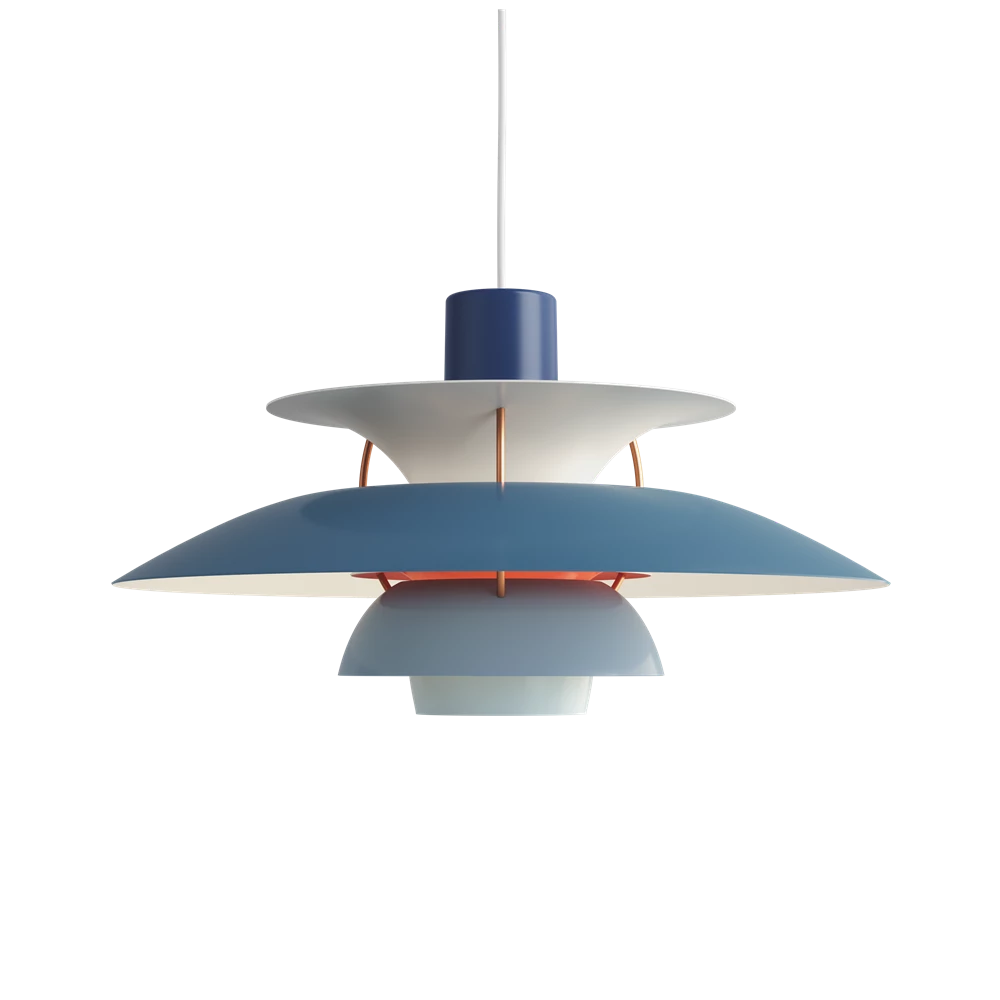 Suspension PH 5 - Louis Poulsen-Bleu-The Woods Gallery