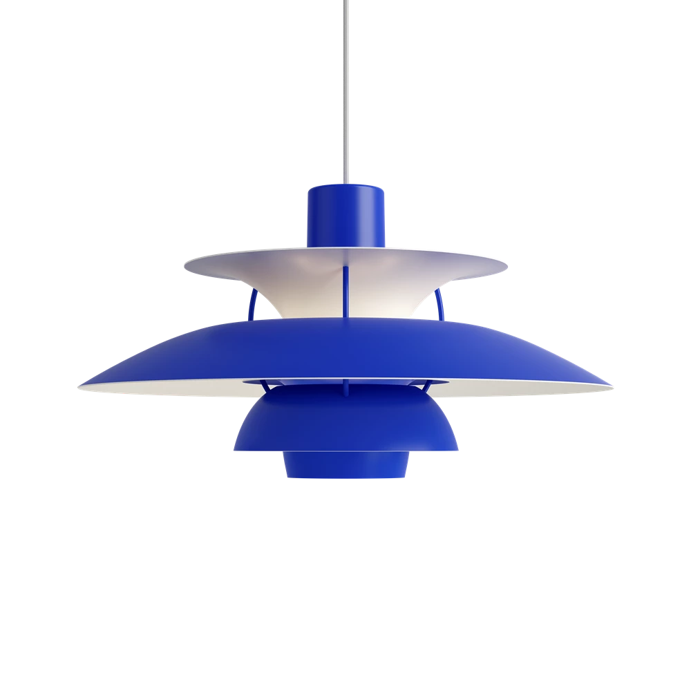 Suspension PH 5 - Louis Poulsen-Monochrome bleu-The Woods Gallery