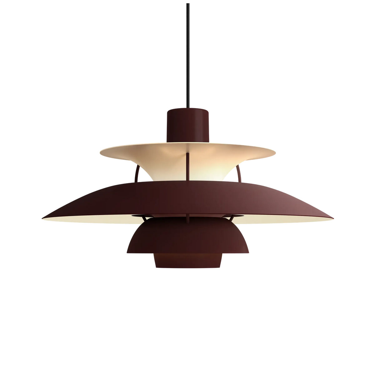 Suspension PH 5 - Louis Poulsen-Monochrome bordeaux-The Woods Gallery