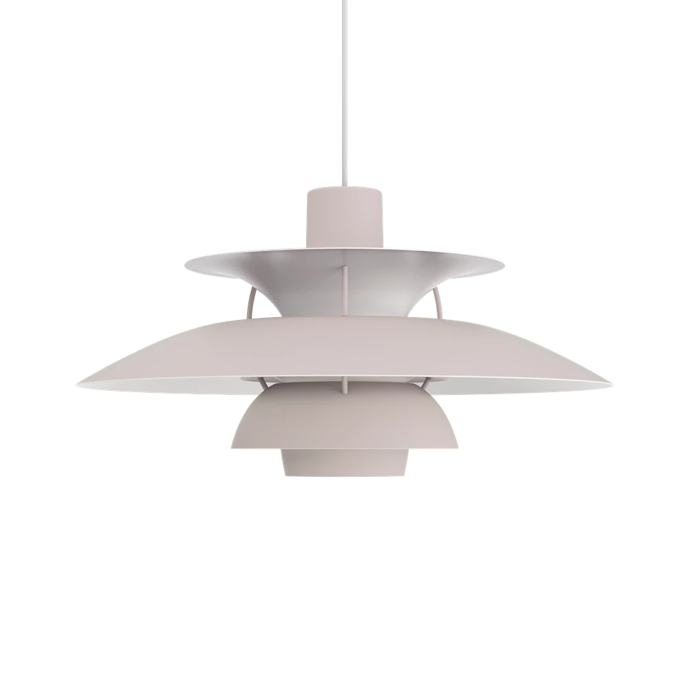 Suspension PH 5 - Louis Poulsen-Monochrome gris huître-The Woods Gallery