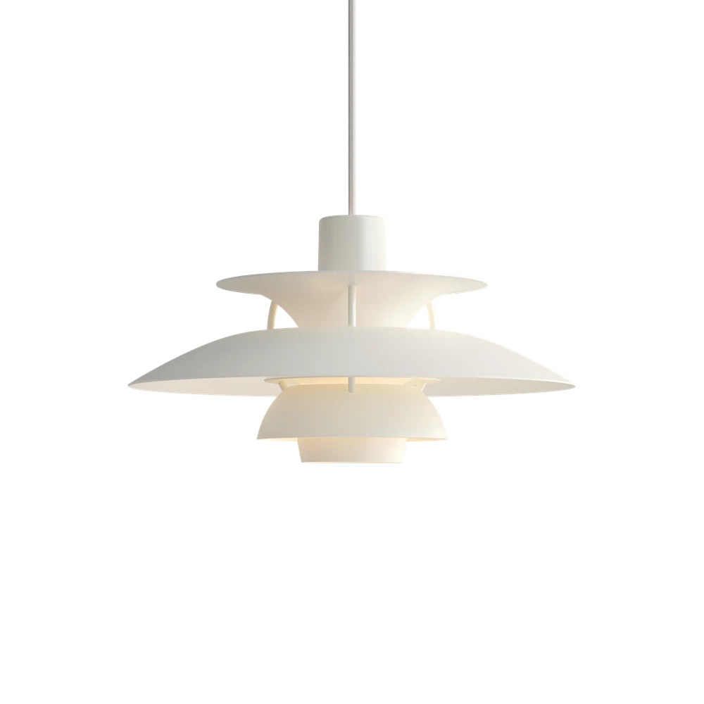 Suspension PH 5 mini - Louis Poulsen-Monochrome blanc-The Woods Gallery
