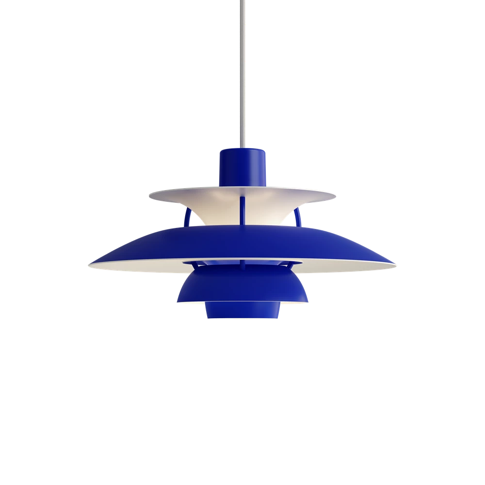 Suspension PH 5 mini - Louis Poulsen-Monochrome bleu-The Woods Gallery