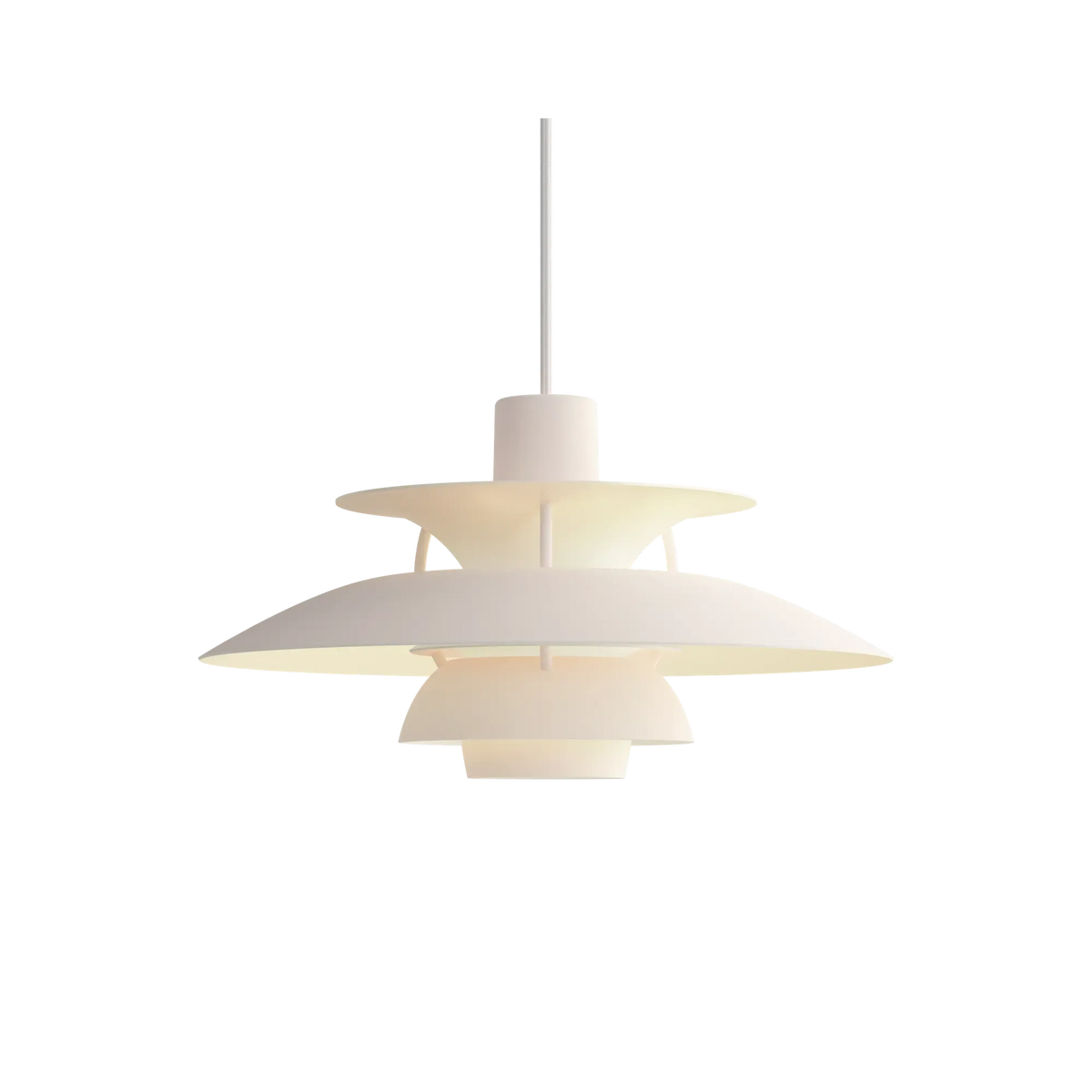 Suspension PH 5 mini - Louis Poulsen-Monochrome rose poudré-The Woods Gallery