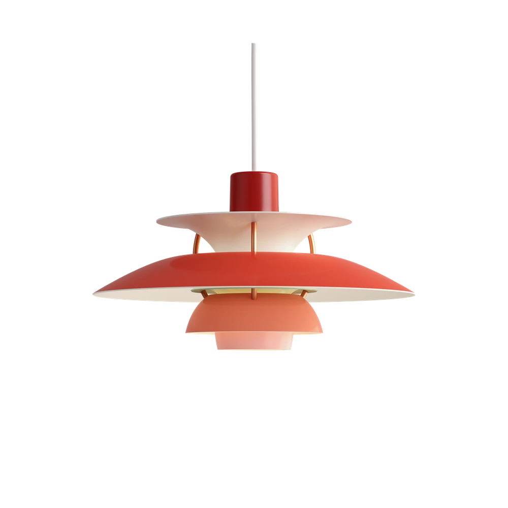 Suspension PH 5 mini - Louis Poulsen-Rouge-The Woods Gallery