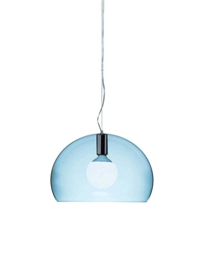 Suspension Small FL/Y Glossy Opaque de Ferruccio Laviani - Kartell-Bleu-The Woods Gallery
