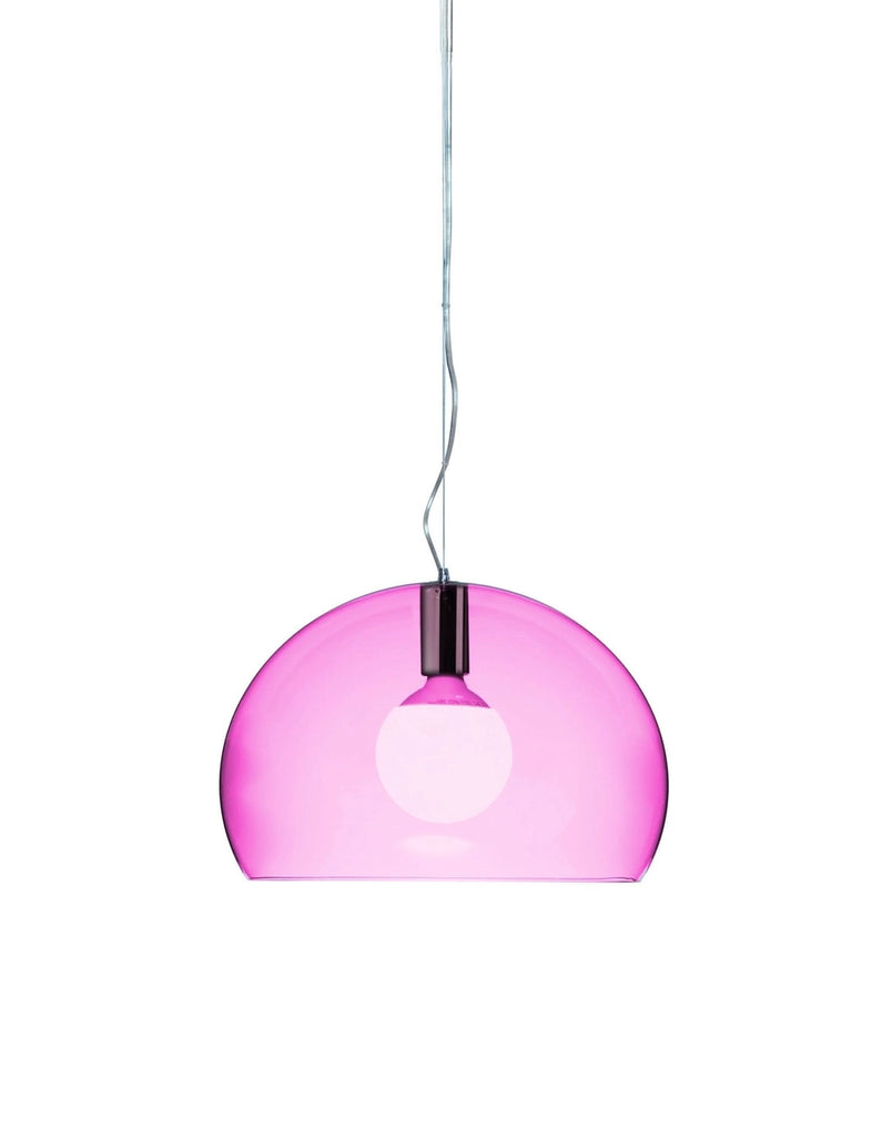 Suspension Small FL/Y Glossy Opaque de Ferruccio Laviani - Kartell-Rouge cardinal-The Woods Gallery