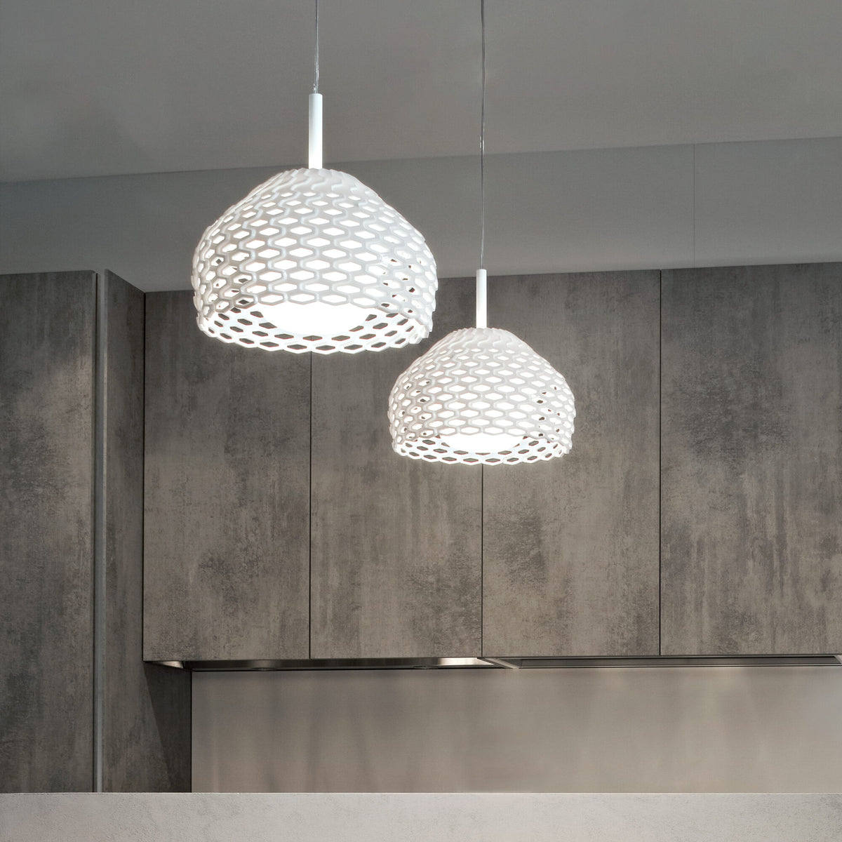 Suspension Tatou S2 de Patricia Urquiola - Flos-Blanc-The Woods Gallery