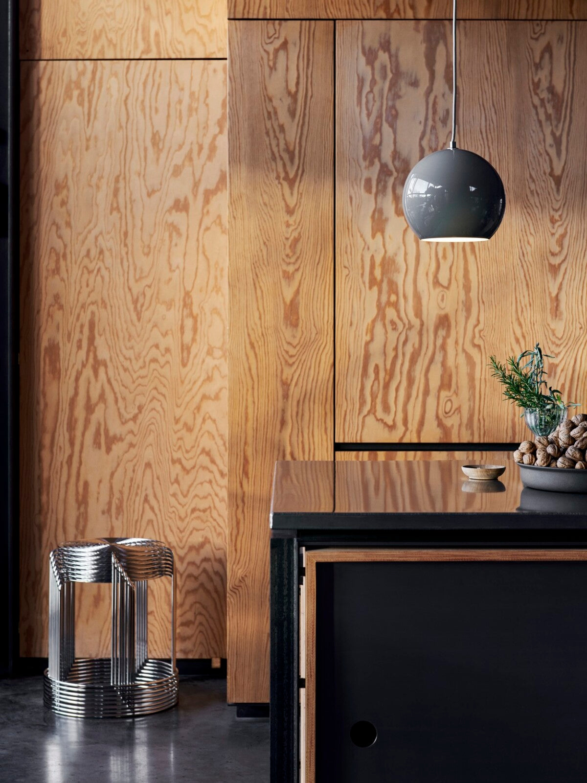Suspension Topan VP6 de Verner Panton - &amp;Tradition-Gris beige-The Woods Gallery