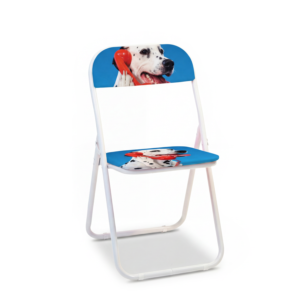 Chaise pliante Dog Call Center de ToiletPaper - Seletti-vue 1-The Woods Gallery