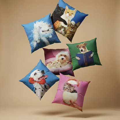 Coussin Cat Surprise de ToiletPaper - Seletti-vue 2-The Woods Gallery