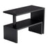 Table Basse 638 Basello L 65 cm par Achille Castiglioni - Zanotta-deux plateaux décalés, structure noire-The Woods Gallery