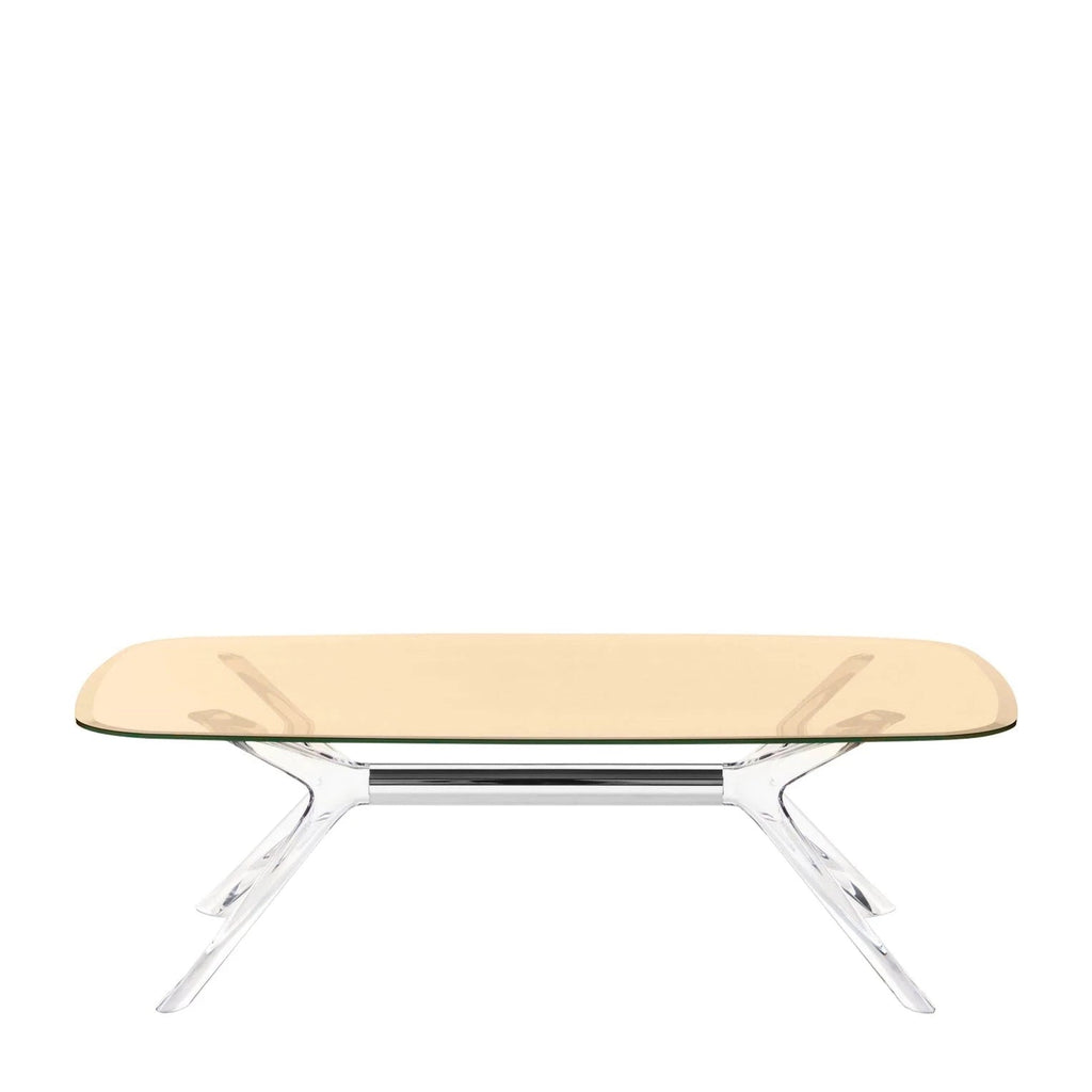 Table Blast de Philippe Starck - Kartell-Bronze-Cristal - Détail Chromé-H 40 X L 130 cm-The Woods Gallery