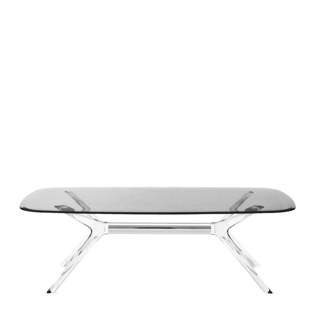Table Blast de Philippe Starck - Kartell-Fumé-Cristal - Détail Chromé-H 40 X L 130 cm-The Woods Gallery