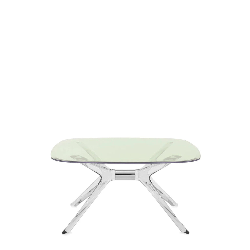 Table Blast de Philippe Starck - Kartell-Vert-Cristal - Détail Chromé-H 40 X L 80 cm-The Woods Gallery