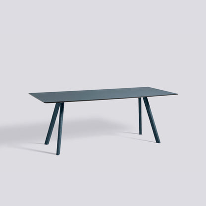 Table CPH 30 de Ronan et Erwan Bouroullec - Hay-Chêne massif laqué bleu profond, plateau linoléum bleu fumé, L 200 x P 90 x H 74 cm-The Woods Gallery