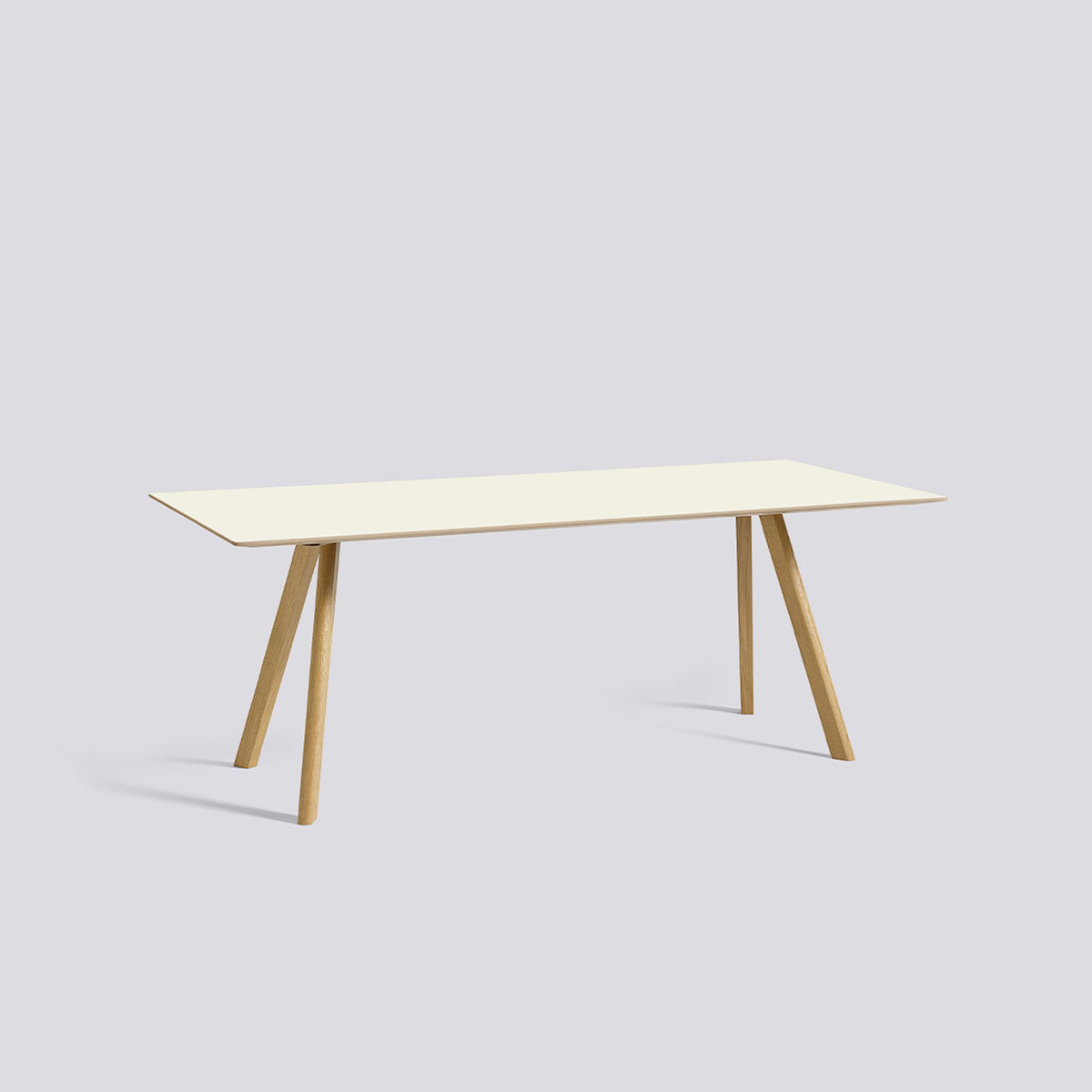 Table CPH 30 de Ronan et Erwan Bouroullec - Hay-Chêne massif laqué, plateau linoléum blanc cassé, L 200 x P 90 x H 74 cm-The Woods Gallery