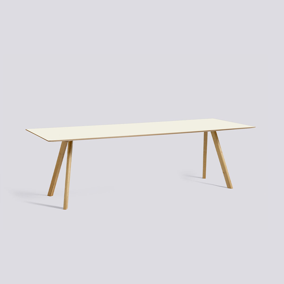 Table CPH 30 de Ronan et Erwan Bouroullec - Hay-Chêne massif laqué, plateau linoléum blanc cassé, L 250 x P 90 x H 74 cm-The Woods Gallery