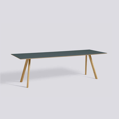 Table CPH 30 de Ronan et Erwan Bouroullec - Hay-Chêne massif laqué, plateau linoléum bleu fumé, L 250 x P 90 x H 74 cm-The Woods Gallery