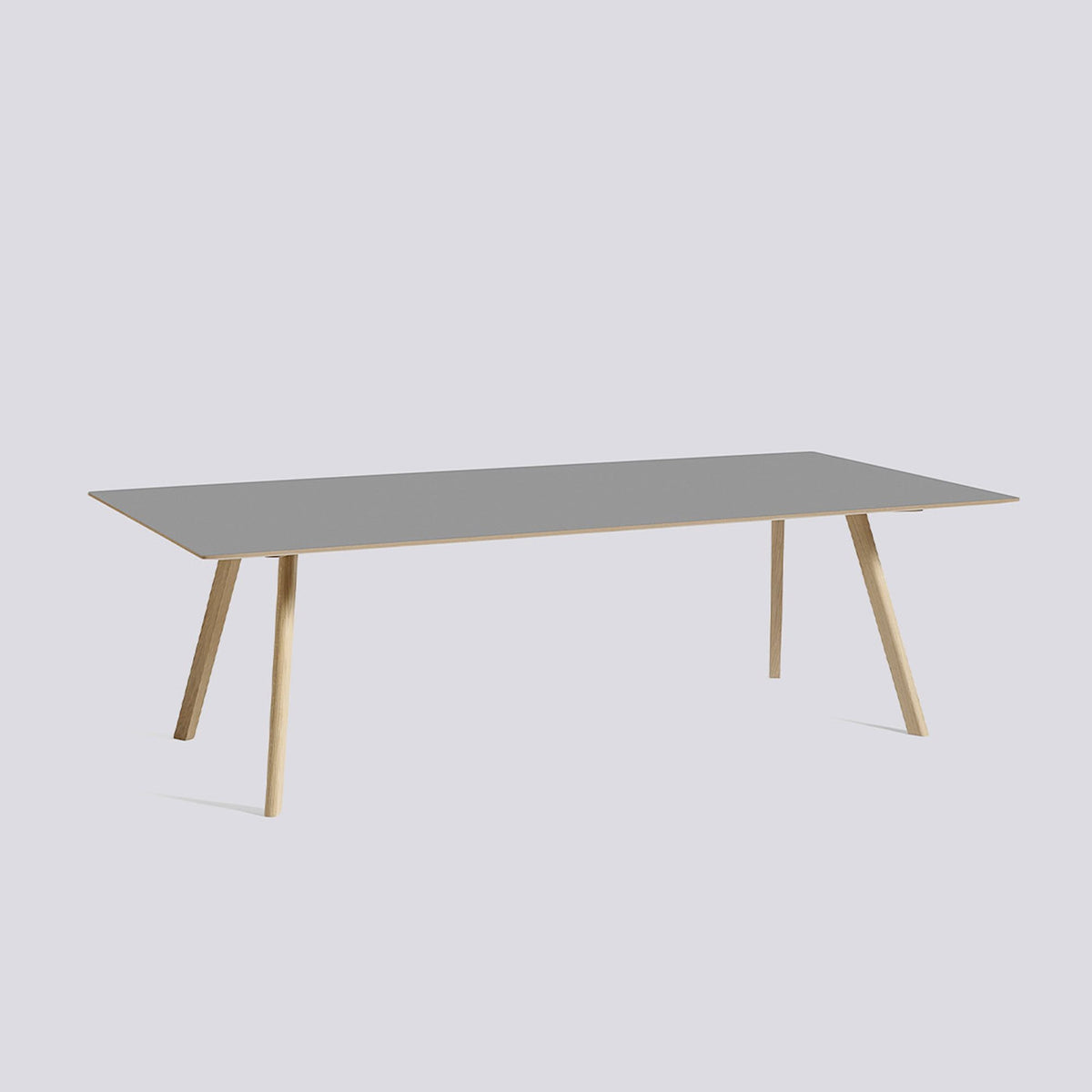 Table CPH 30 de Ronan et Erwan Bouroullec - Hay-Chêne massif laqué, plateau linoléum gris, L 250 x P 120 x H 74 cm-The Woods Gallery