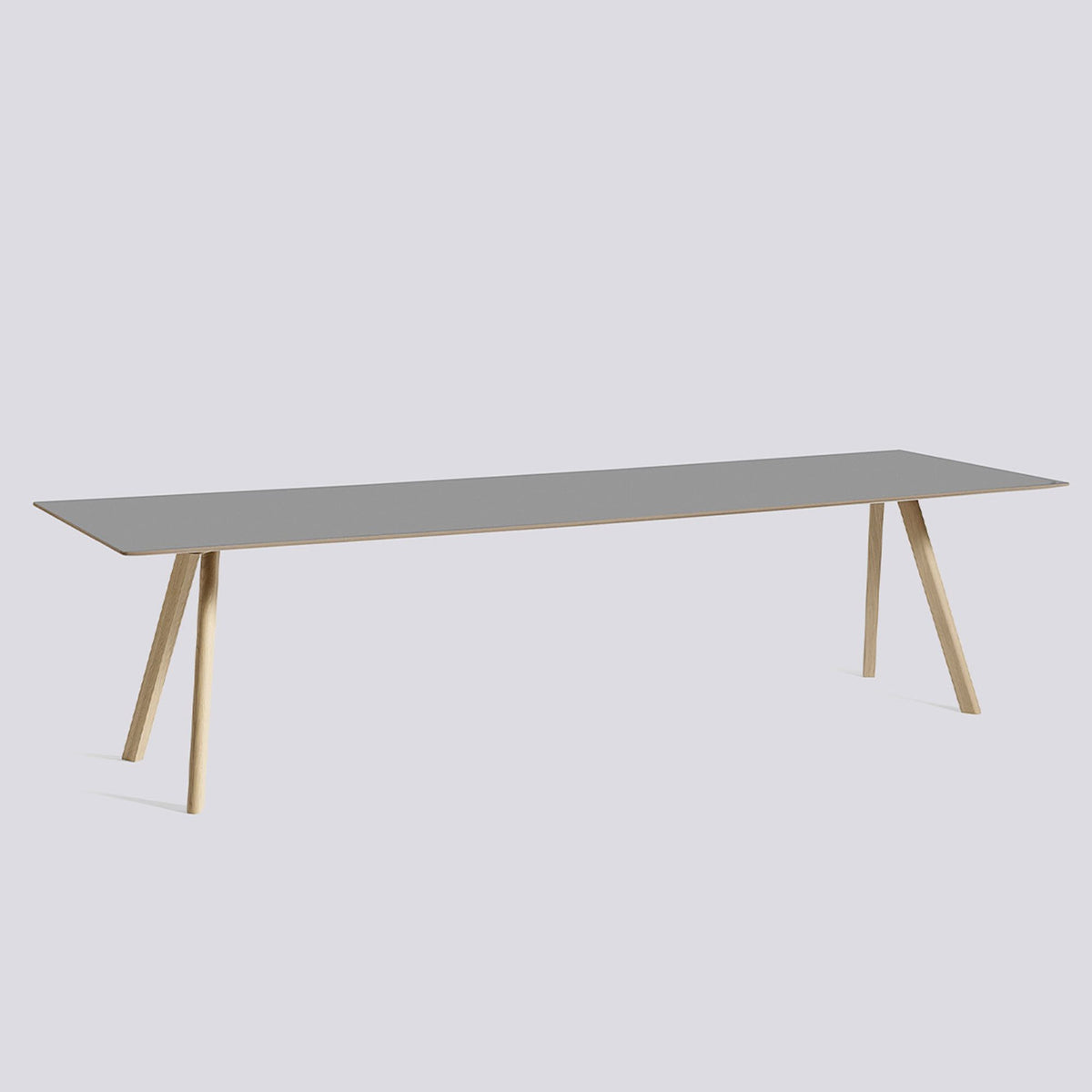 Table CPH 30 de Ronan et Erwan Bouroullec - Hay-Chêne massif laqué, plateau linoléum gris, L 300 x P 90 x H 74 cm-The Woods Gallery