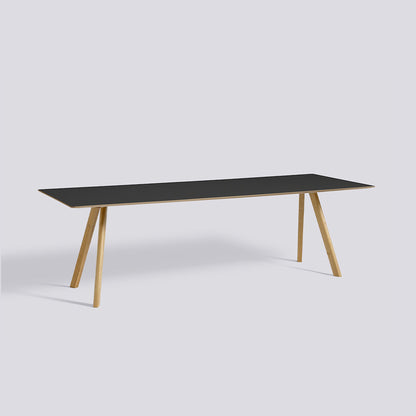 Table CPH 30 de Ronan et Erwan Bouroullec - Hay-Chêne massif laqué, plateau linoléum noir, L 250 x P 90 x H 74 cm-The Woods Gallery