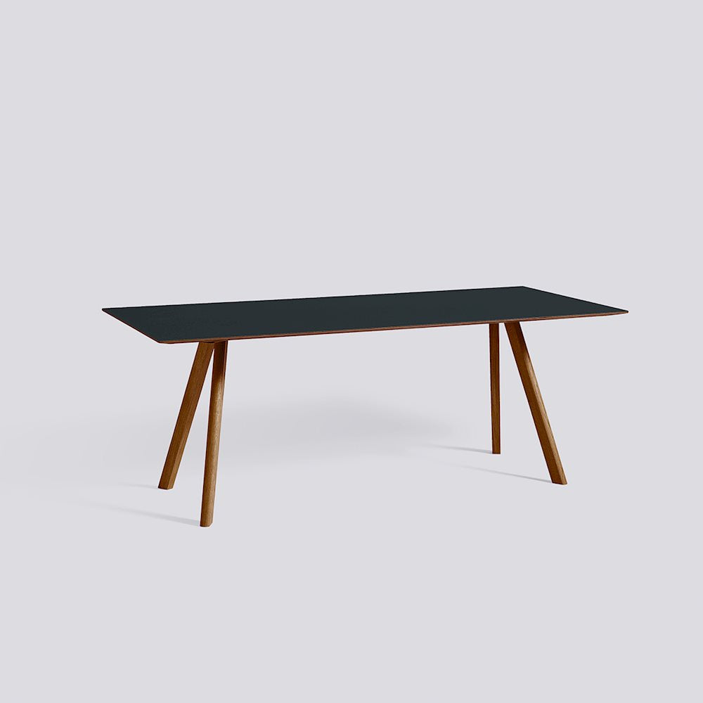 Table CPH 30 par Ronan & Erwan Bouroullec L 200 cm - Hay-Chêne Noir Pieds Noir MODELE D EXPO TBE-L200 x P90 x H74 cm-The Woods Gallery