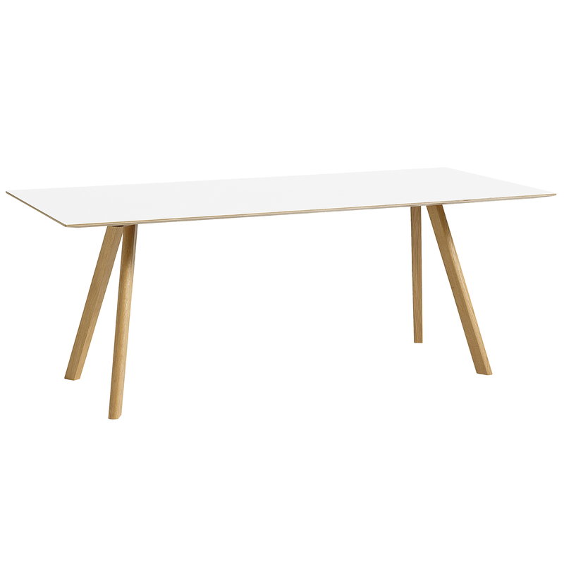 Table CPH 30 par Ronan & Erwan Bouroullec L 200 cm - Hay-Chêne Noir Pieds Noir MODELE D EXPO TBE-L200 x P90 x H74 cm-The Woods Gallery