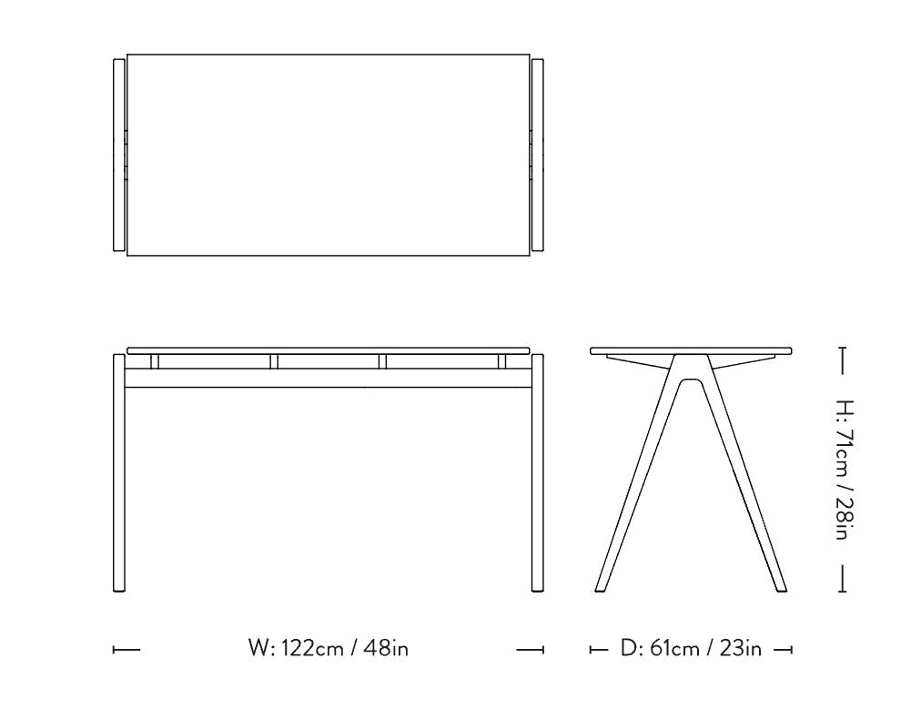 Table Daystak RD2 - &amp;Tradition-Gris-The Woods Gallery