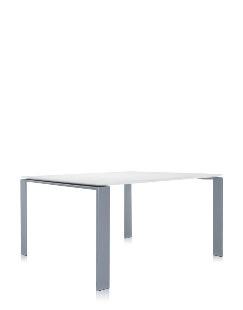 Table Four Carré de Ferruccio Laviani - Kartell-Blanc-L 158 x p 79 x h 72 cm-The Woods Gallery