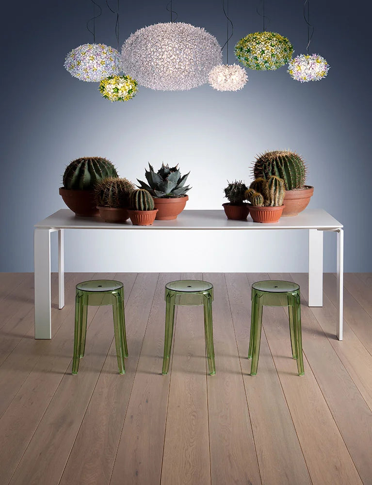 Table Four Carré de Ferruccio Laviani - Kartell-Blanc-L 158 x p 79 x h 72 cm-The Woods Gallery