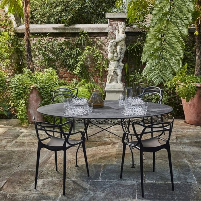 Table Glossy Outdoor de Antonio Citterio - Kartell-Noir-The Woods Gallery
