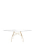 Table Glossy Ovale L192 de Antonio Citterio - Kartell-Blanc-Acier chromé-The Woods Gallery