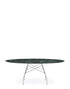 Table Glossy Ovale marbre de Antonio Citterio - Kartell-Vert-Acier chromé-The Woods Gallery