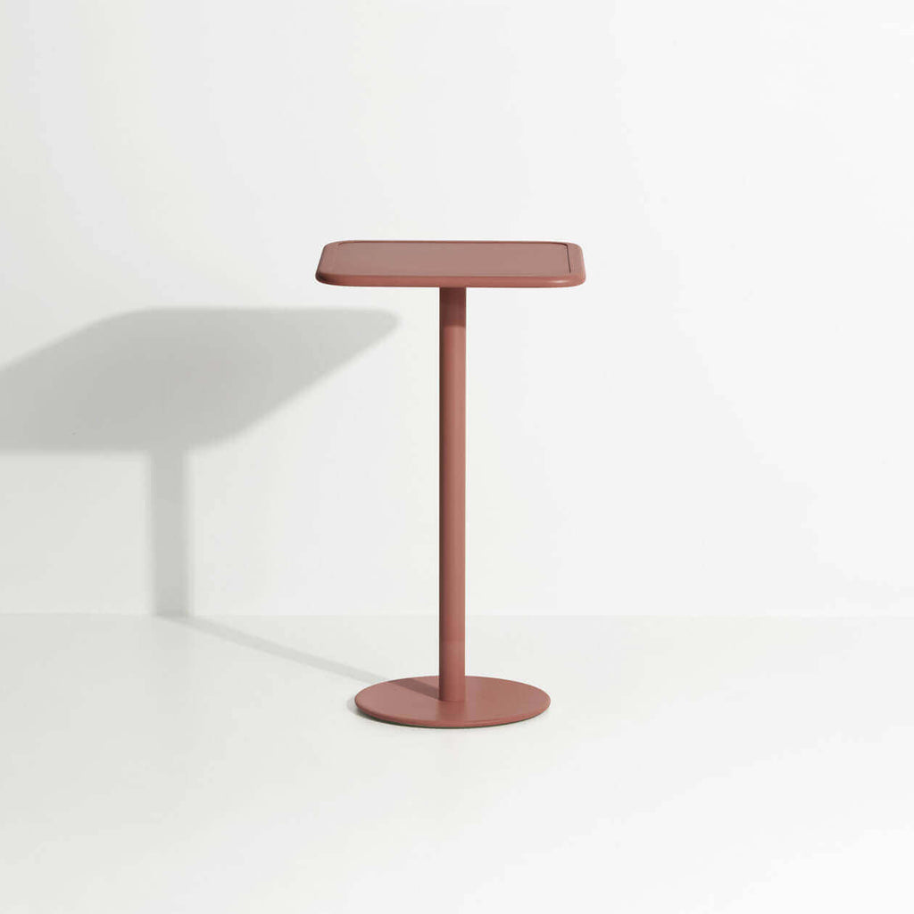 Table Haute Mange-debout Carrée Week-End Ø 60- Petite Friture-Noir-The Woods Gallery