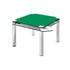 Table Poker L 98 cm par Joe Colombo - Zanotta-plateau de feutre vert, de trois quarts-The Woods Gallery