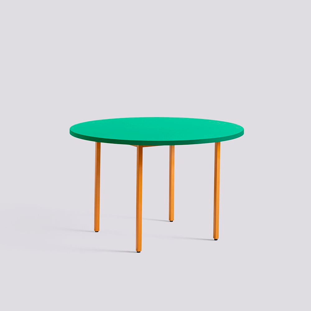 Table Ronde Two-Colour Ø 120 par Muller Van Severen - Hay-Vert-The Woods Gallery