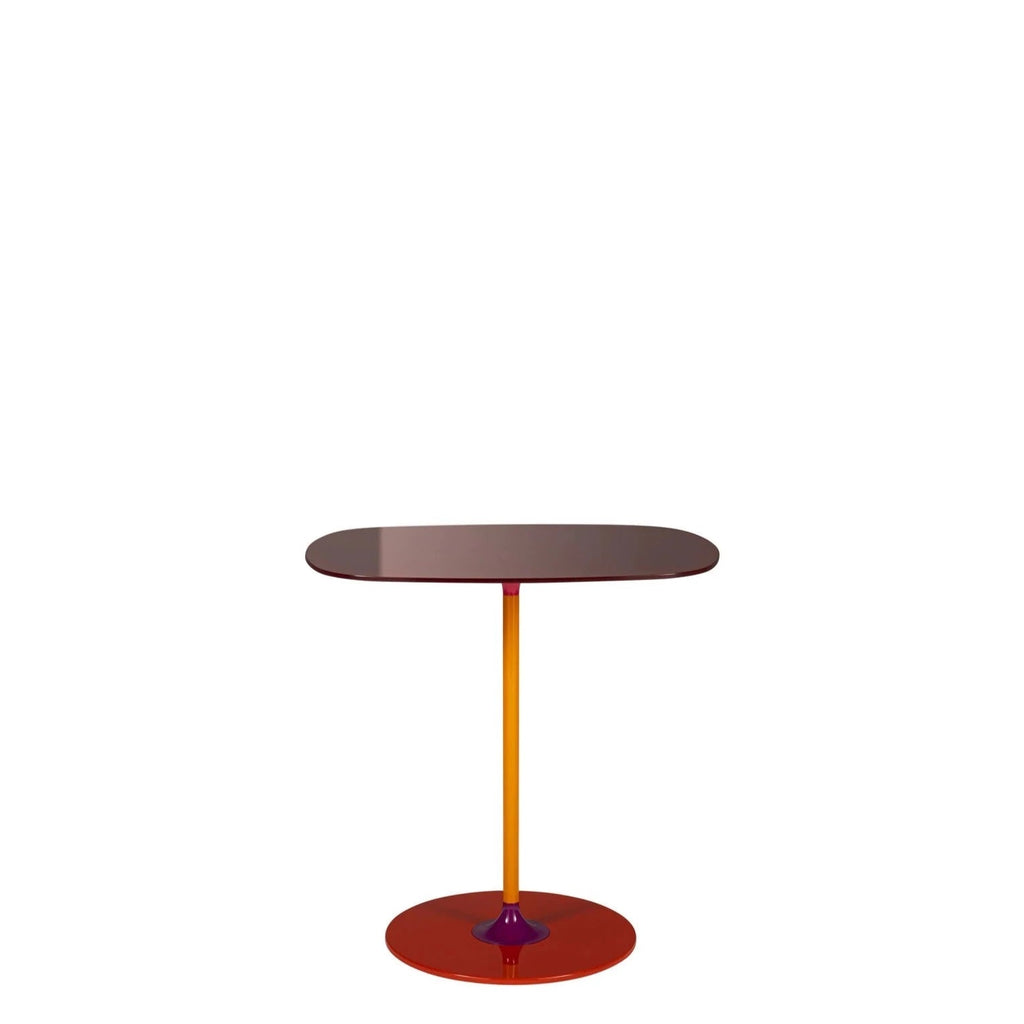 Table Thierry de Piero Lissoni Ø 50- Kartell-Bordeaux-H 40 X L 50 cm-The Woods Gallery