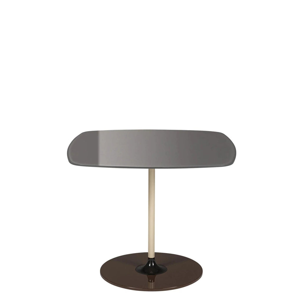 Table Thierry de Piero Lissoni Ø 50- Kartell-Gris-H 40 X L 50 cm-The Woods Gallery